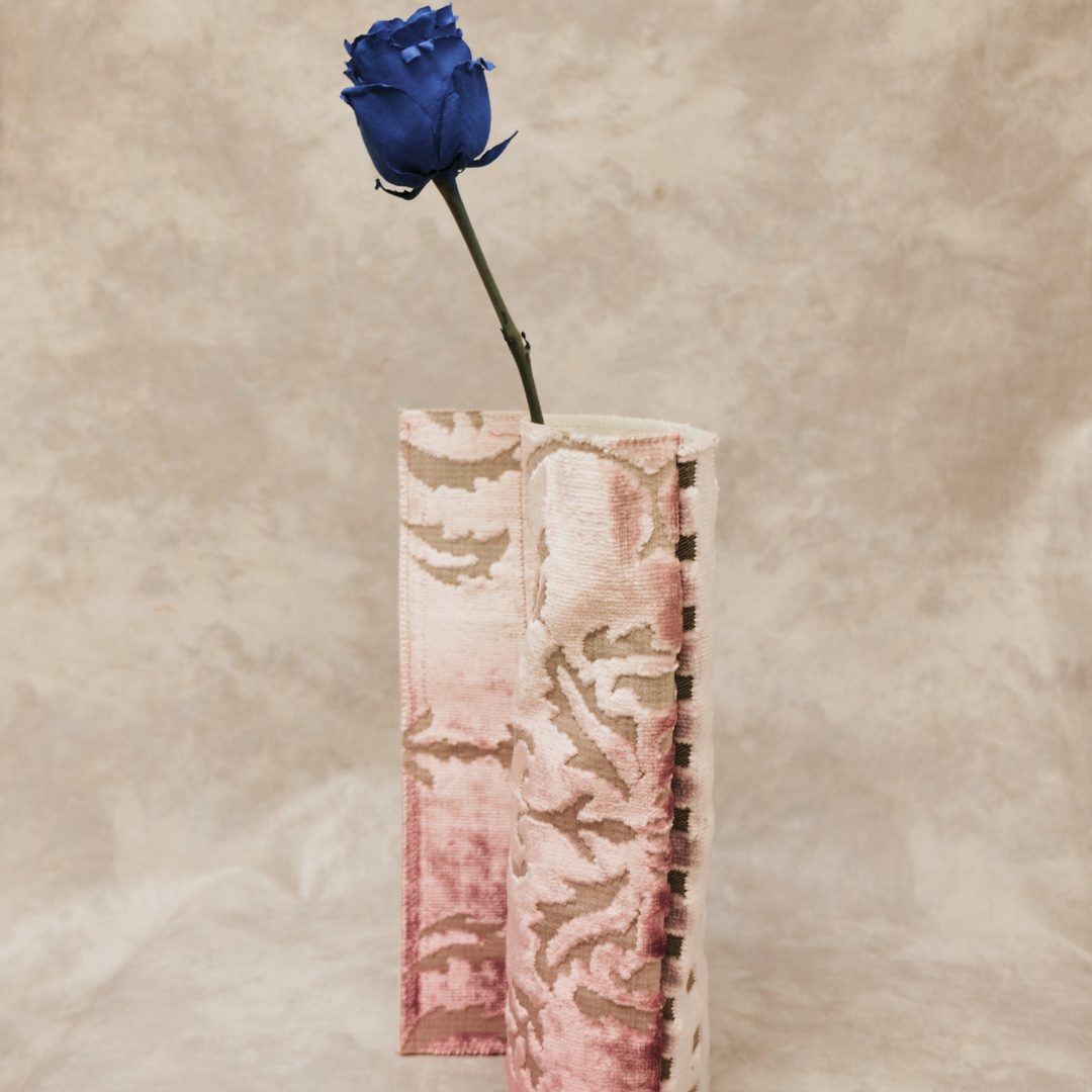 Stoffvase - GL1 – Upcycling – Pixel/Floral/Rose