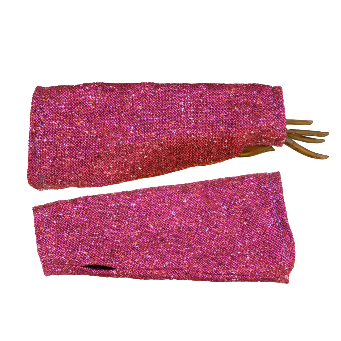 Stulpen-Paar „Pink/Mehrfarbig“ – Nachhaltige Eleganz aus Polsterstoffen