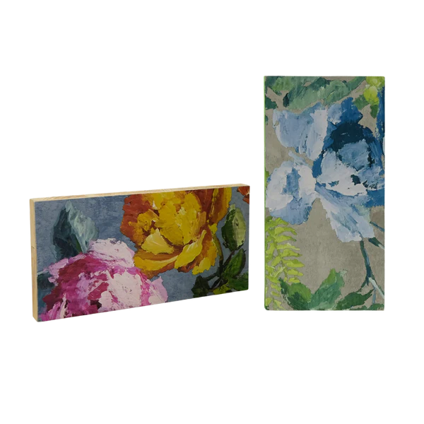 Tapetenbilder „Floral/Blau“ – 2er-Set mit stilvollen Akzenten