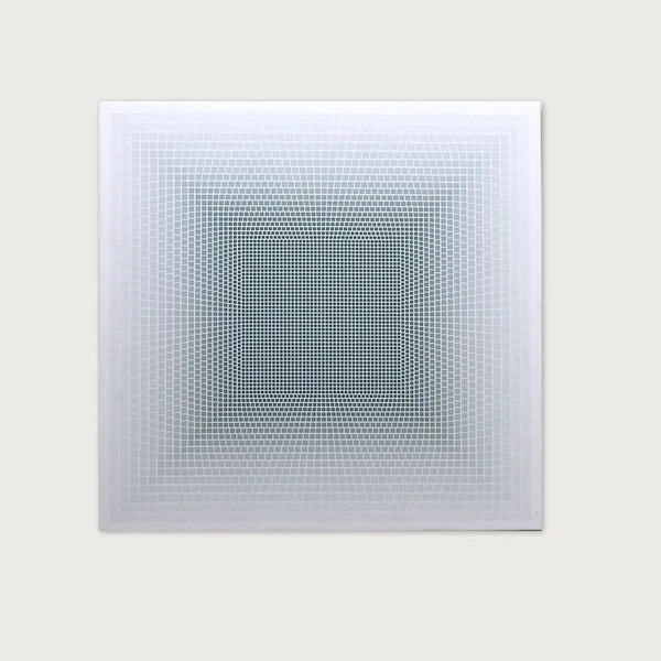 SynPaTy Grafik „Q“ Grau – Dynamische Op-Art in minimalistischer Perfektion