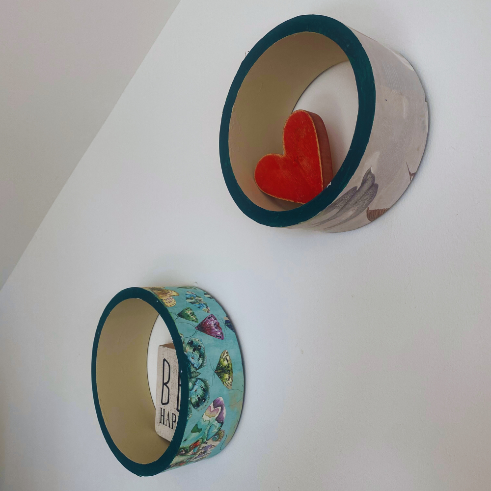 Tapetenlampenschirm_und Regale, yagetecmedia-variabel »Wandblüte« yagemedia