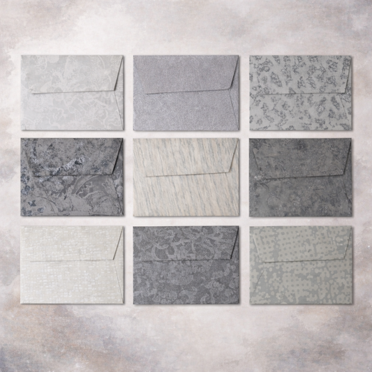 Briefumschläge aus Tapete – Floral, 9 Stück edles Kuvert