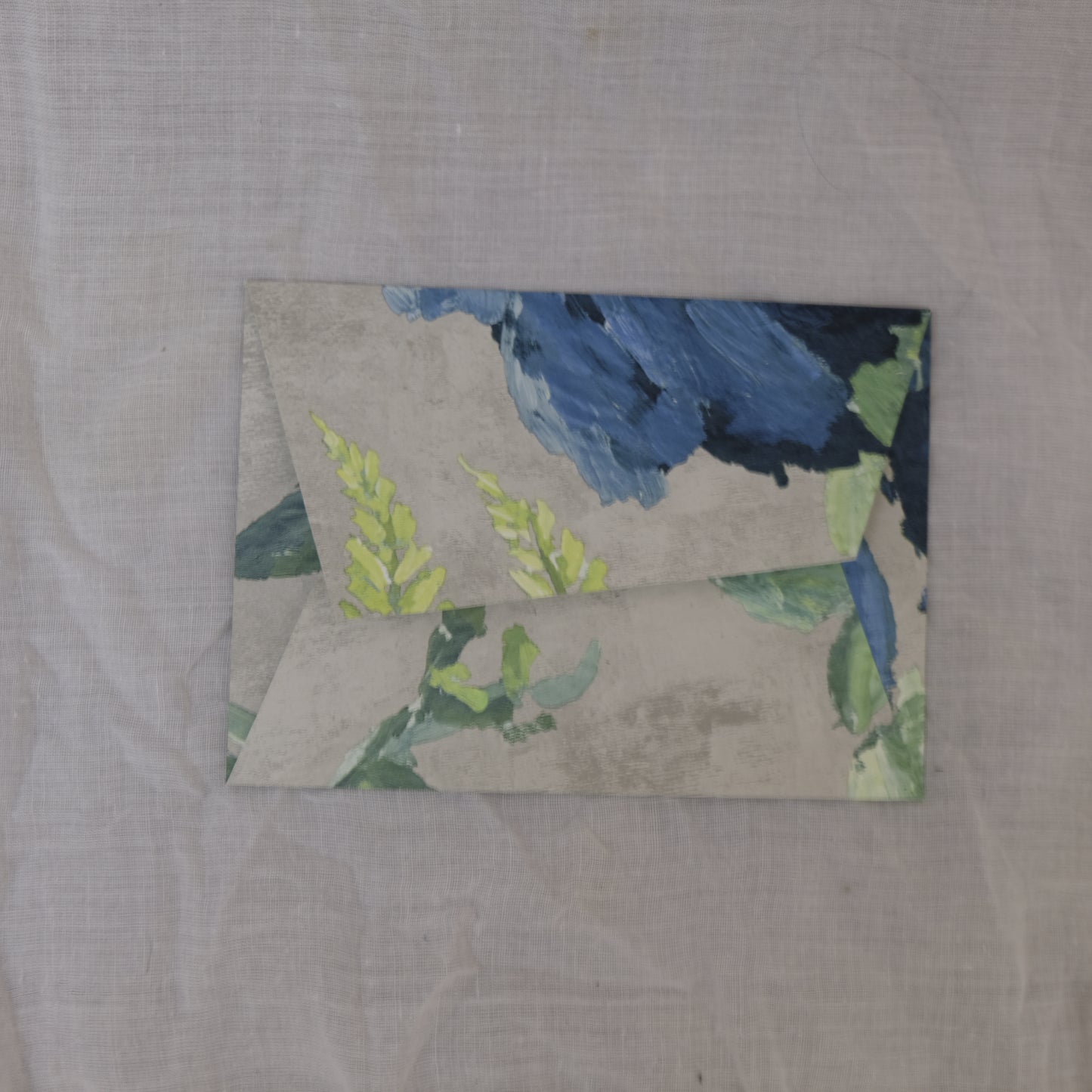 Briefumschläge aus Tapete – 4 Stück, Floral, hellgrün, blau, hellgrün mit einzigartigem Charme