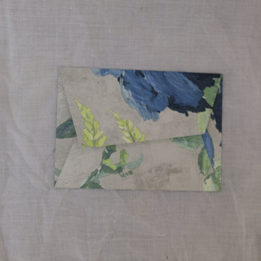 Briefumschläge aus Tapete – 4 Stück, Floral, hellgrün, blau, hellgrün mit einzigartigem Charme