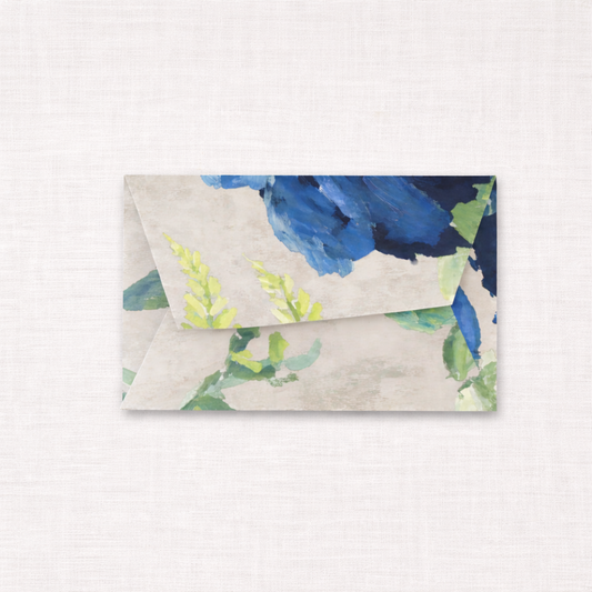 Briefumschläge aus Tapete – 4 Stück, Floral, hellgrün, blau, hellgrün mit einzigartigem Charme