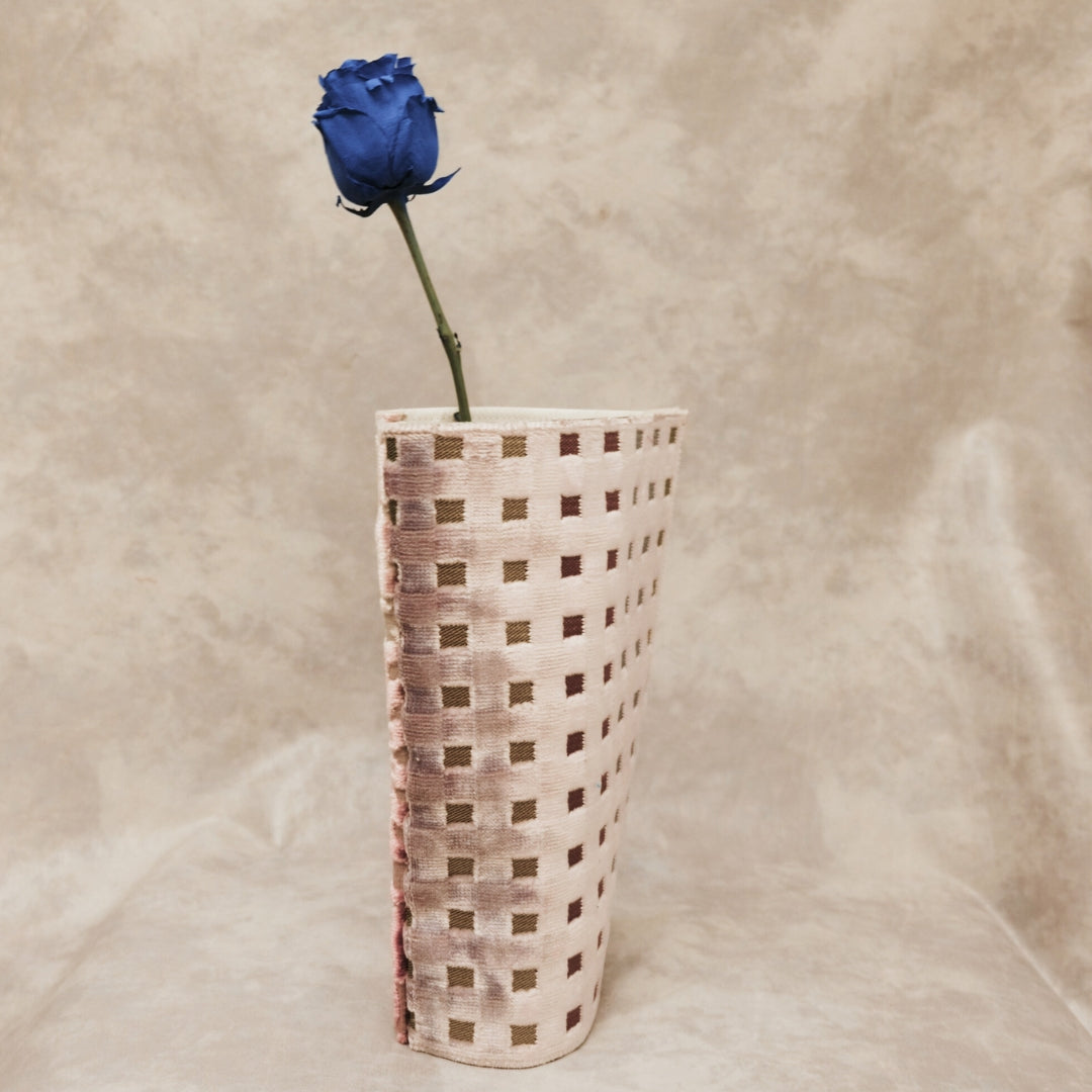 Stoffvase - GL1 – Upcycling – Pixel/Floral/Rose