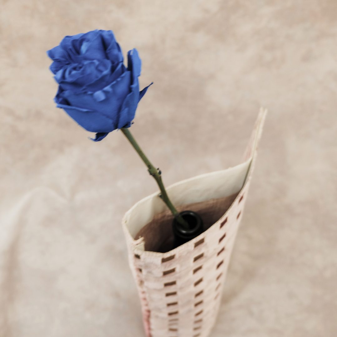 Stoffvase - GL1 – Upcycling – Pixel/Floral/Rose