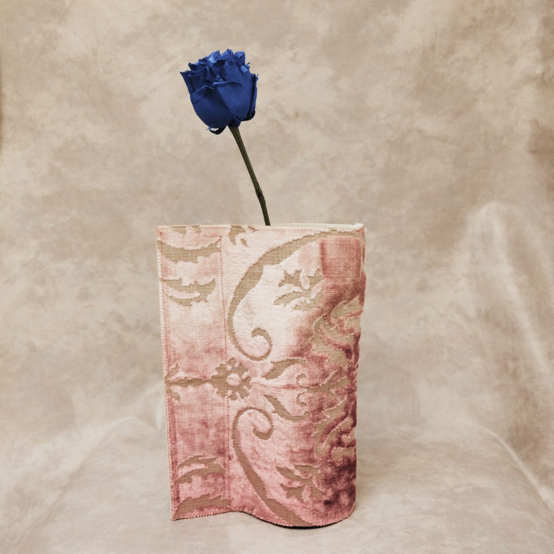 Stoffvase - GL1 – Upcycling – Pixel/Floral/Rose