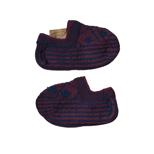 Mode Cerab/Socken bordeaux/dunkelblau