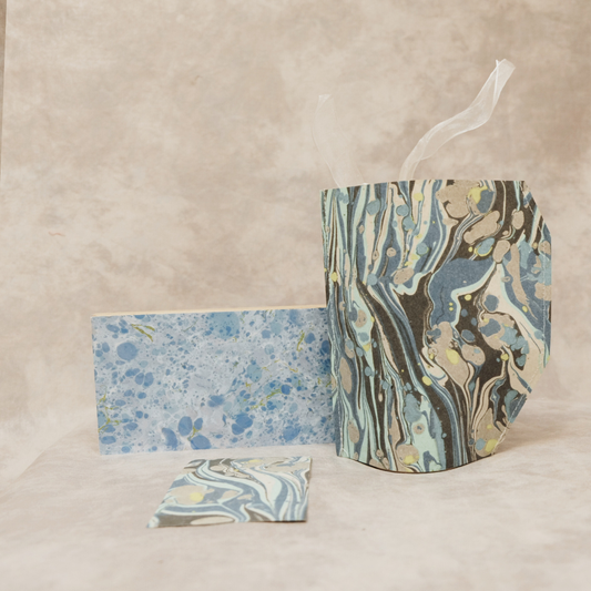 Paket Interior - GL1 – Upcycling – Tapetenvase, Tapetenbild und Tapetenpostkarte