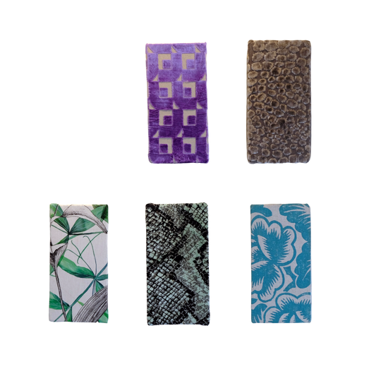 Stoffbilder-Set „Floral/Grafisch/Skin“ – Stilvolle Wandkunst im 5er-Set
