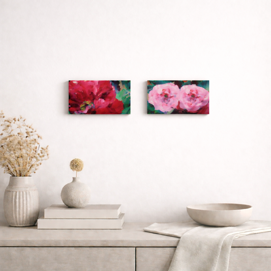 Tapetenbilder „Floral/Blau“ – 2er-Set mit stilvollen Akzenten 2