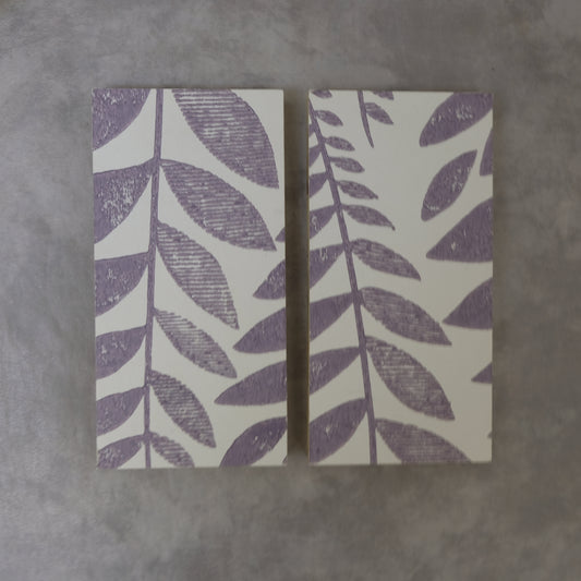 Paket: 2 Tapetenbilder und 2 Postkarten „Blätter Tapete“