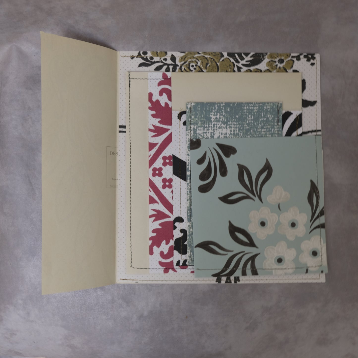 Genähte Umschläge aus Tapete – diverse Größen, insgeamt 5 Stück