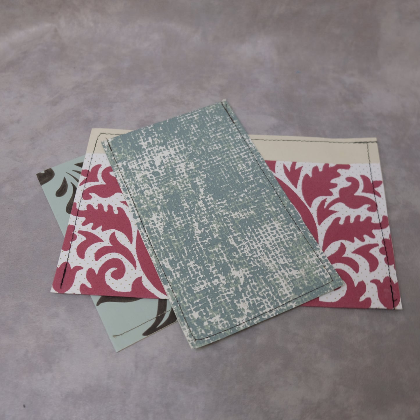 Genähte Umschläge aus Tapete – diverse Größen, insgeamt 5 Stück