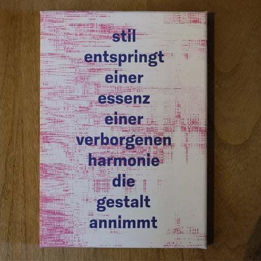 YAGEMEDIA Grafik „Stil“ – Typografisches Zitat auf Leinwand